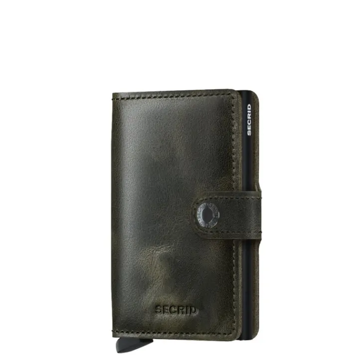 Pasjeshouders|Creditcardhouders>Secrid Miniwallet Portemonnee Vintage olive / black