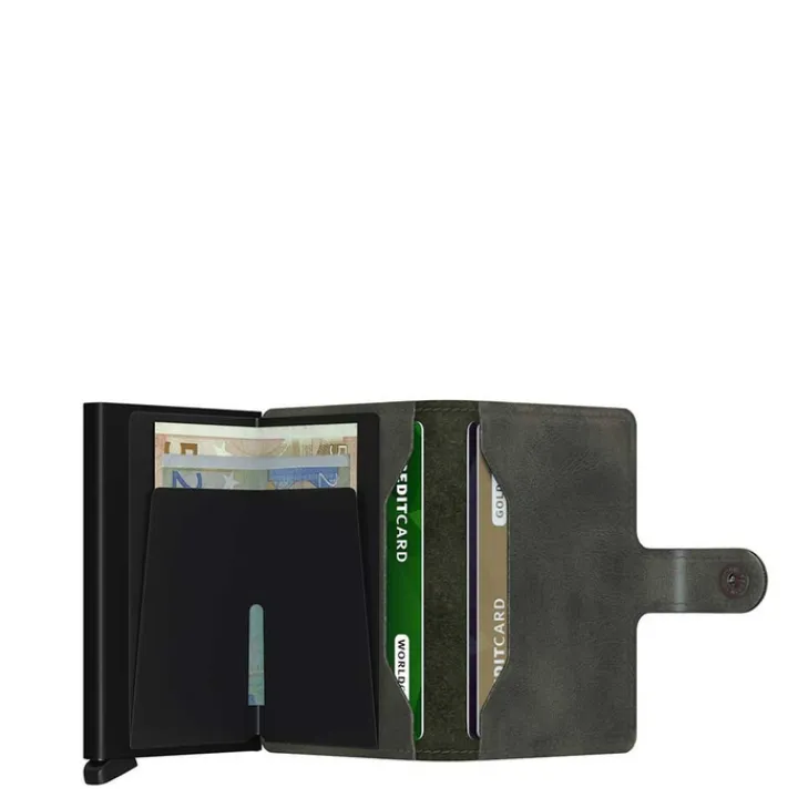 Pasjeshouders|Creditcardhouders>Secrid Miniwallet Portemonnee Vintage olive / black