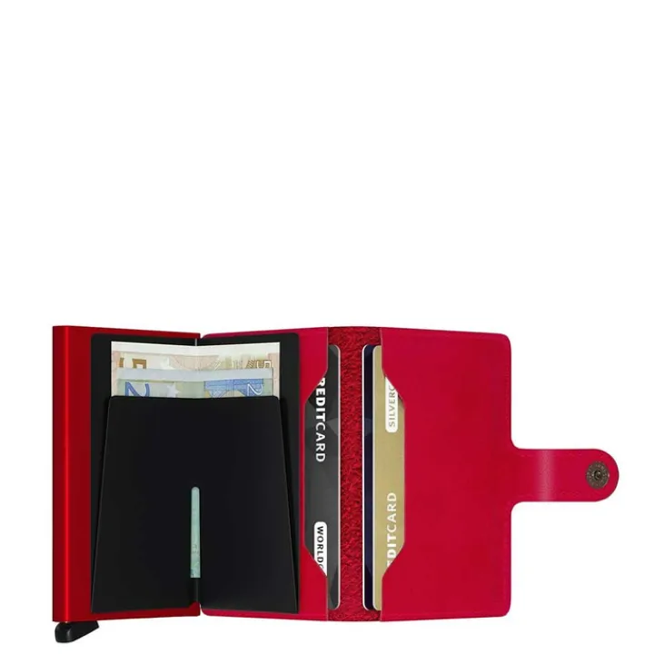 Pasjeshouders|Creditcardhouders>Secrid Miniwallet Portemonnee red leather