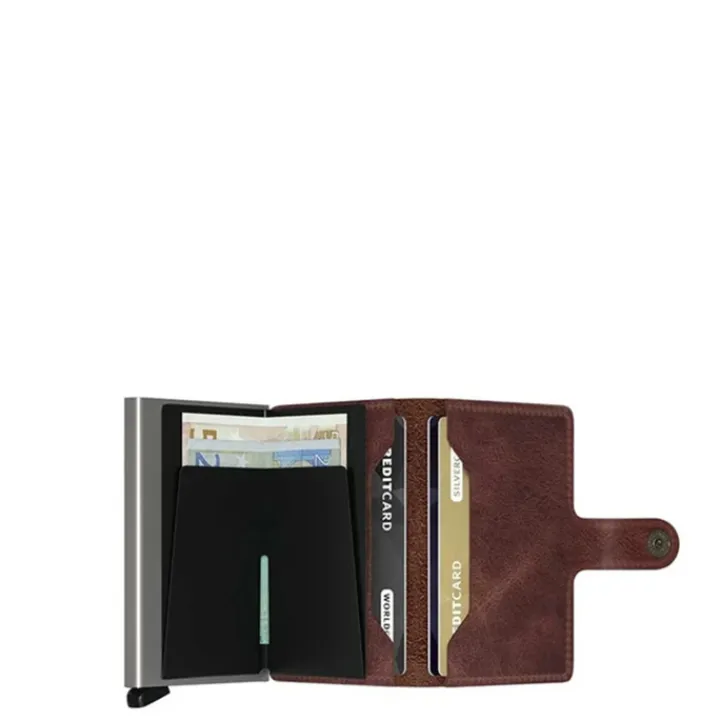Pasjeshouders|Creditcardhouders>Secrid Miniwallet Portemonnee brown Vintage leather