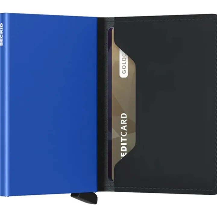 Pasjeshouders|Creditcardhouders>Secrid Miniwallet Portemonnee Matte black & blue