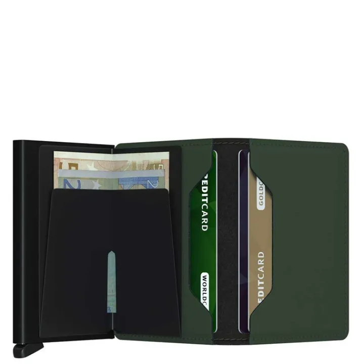 Pasjeshouders|Creditcardhouders>Secrid Slimwallet Portemonnee Matte green & black