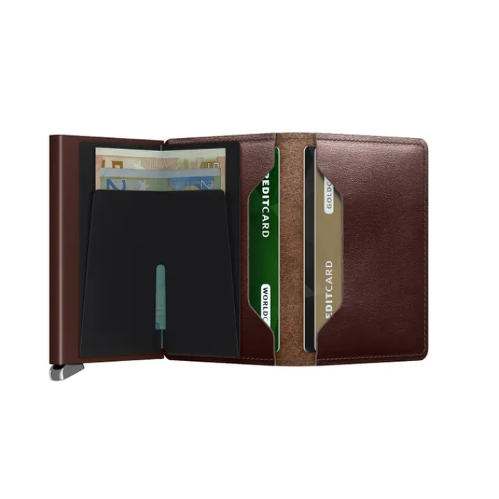Pasjeshouders|Creditcardhouders>Secrid Slimwallet Portemonnee Dusk dark brown