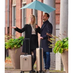 Klm Trolleys|Handbagage Trolleys>Senz Foldaway Carry On Trolley 55 champagne brown