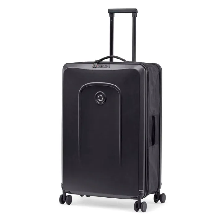 Harde Koffers|Reiskoffers>Senz Foldaway Check-In Trolley Large pure black
