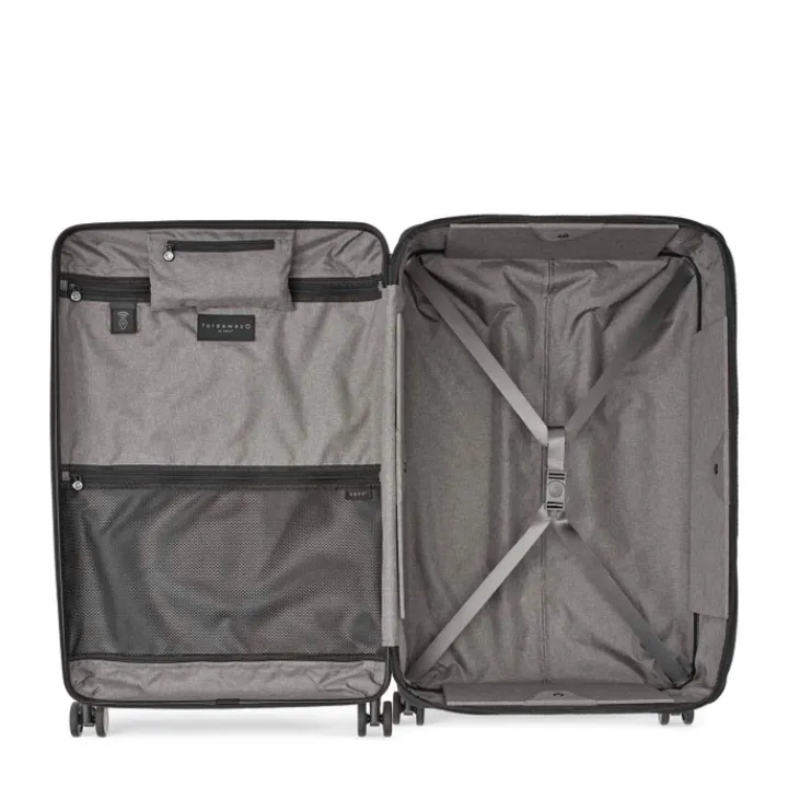 Harde Koffers|Reiskoffers>Senz Foldaway Check-In Trolley Large pure black