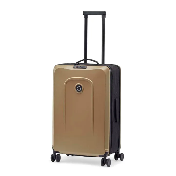 Harde Koffers|Reiskoffers>Senz Foldaway Check-In Trolley Medium champagne brown