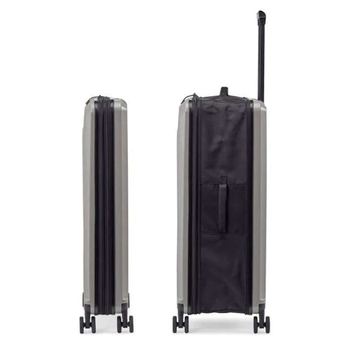 Harde Koffers|Reiskoffers>Senz Foldaway Check-In Trolley Large silk grey
