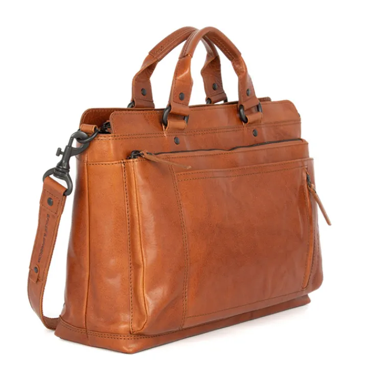 14 Inch Laptoptassen|Laptop Schoudertassen>Spikes & Sparrow Bennie Business Bag brandy