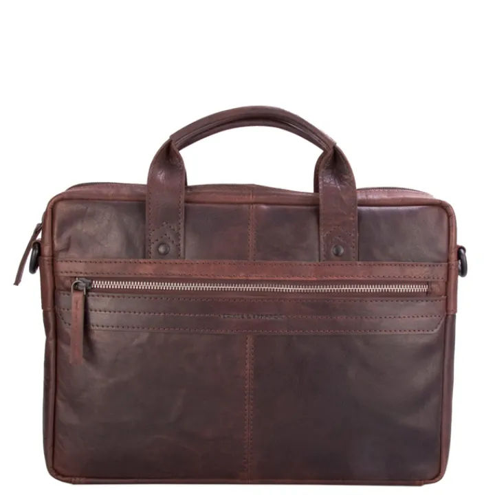 Herentassen|13 Inch Laptoptassen>Spikes & Sparrow Briefcase dark brown