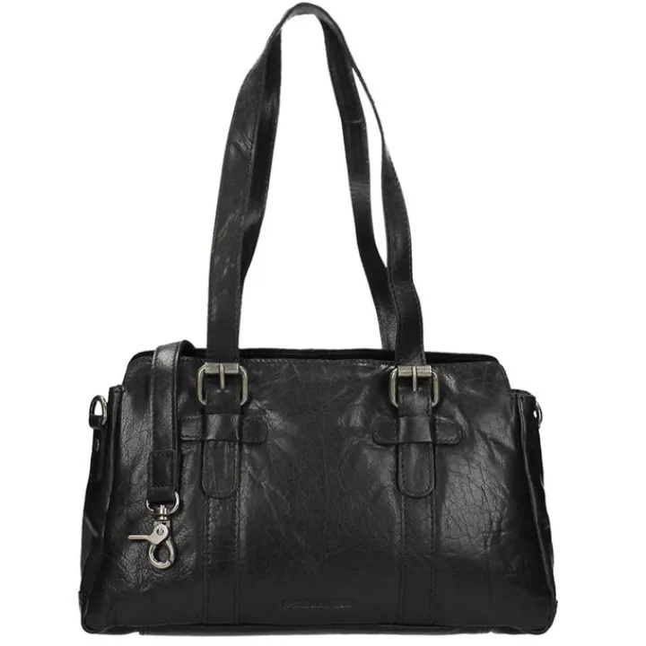 Schoudertassen|Damestassen>Spikes & Sparrow Bronco Dames Schoudertas black