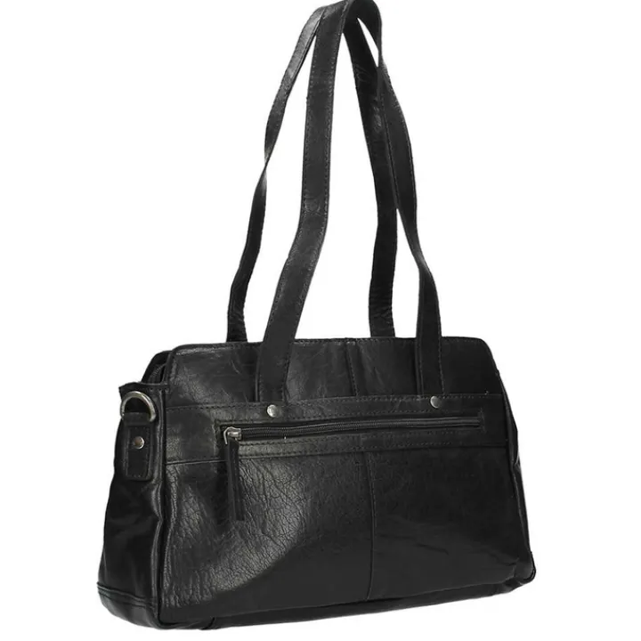 Schoudertassen|Damestassen>Spikes & Sparrow Bronco Dames Schoudertas black