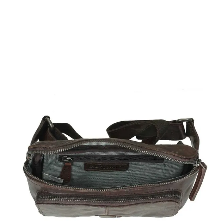 Heuptassen>Spikes & Sparrow Bronco Heuptas dark brown