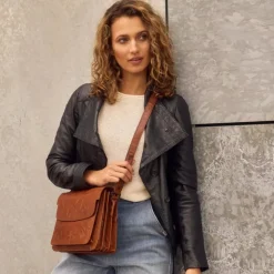 Schoudertassen|Crossbody>Spikes & Sparrow Frédérique Flapbag black