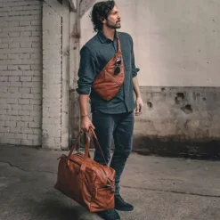 Sling Bags|Herentassen>Spikes & Sparrow Reese Slingbag brandy