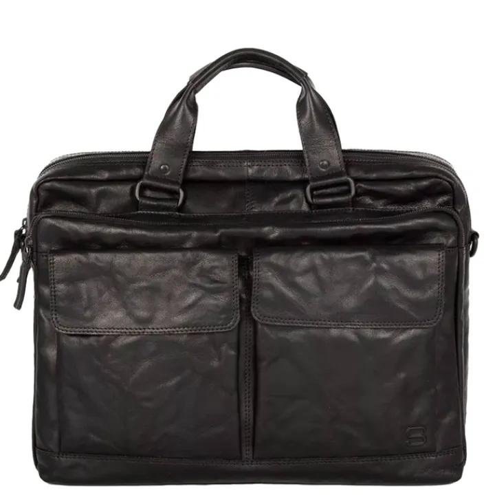 Herentassen|17 Inch Laptoptassen>Spikes & Sparrow Robert Businessbag 17" black