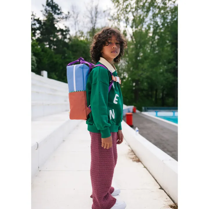 Peuter Rugzakken|Kinderrugzakken>Sticky Lemon Better Together Colourblocking Backpack Large badminton blue leather ball