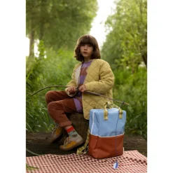 Peuter Rugzakken|Kinderrugzakken>Sticky Lemon Colourblocking Backpack Large blueberry willow brown pear green