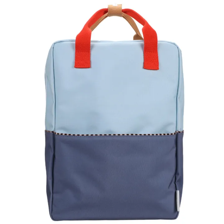 Kleine Rugzakken|Schoolrugzak>Sticky Lemon Large Backpack Colourblocking Wonders zissou blue-blue whale