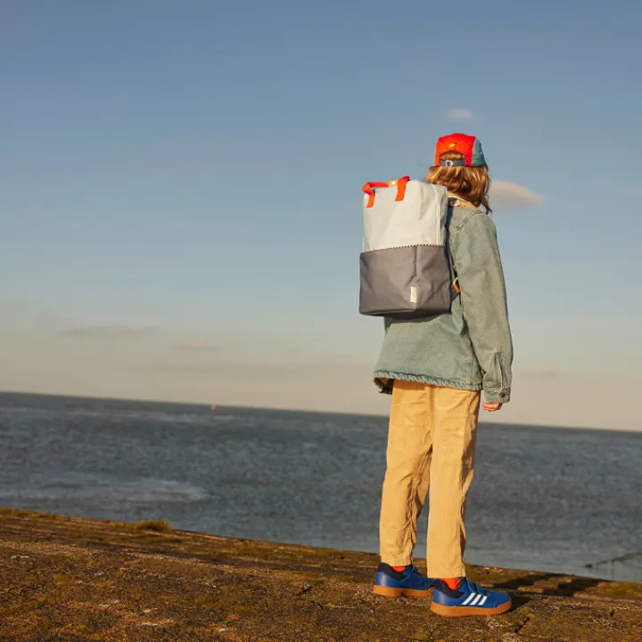Kleine Rugzakken|Schoolrugzak>Sticky Lemon Large Backpack Colourblocking Wonders zissou blue-blue whale