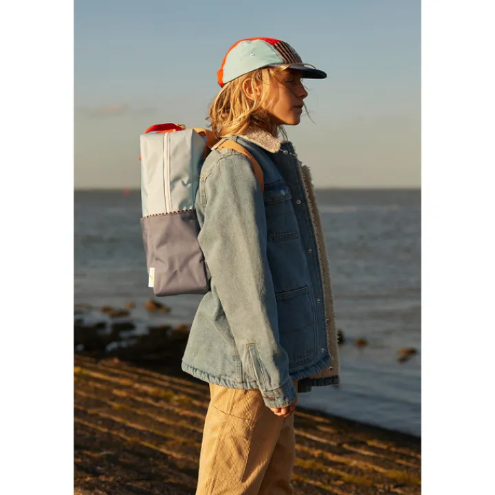 Kleine Rugzakken|Schoolrugzak>Sticky Lemon Large Backpack Colourblocking Wonders zissou blue-blue whale