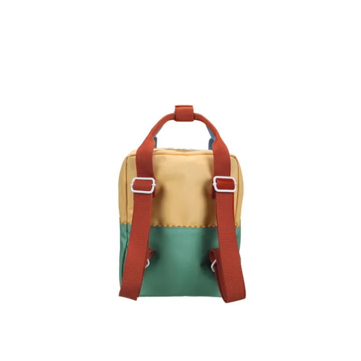 Mini Rugzakken|Kleine Rugzakken>Sticky Lemon Small Backpack Colourblocking Wonders sandy yellow-aquatic green