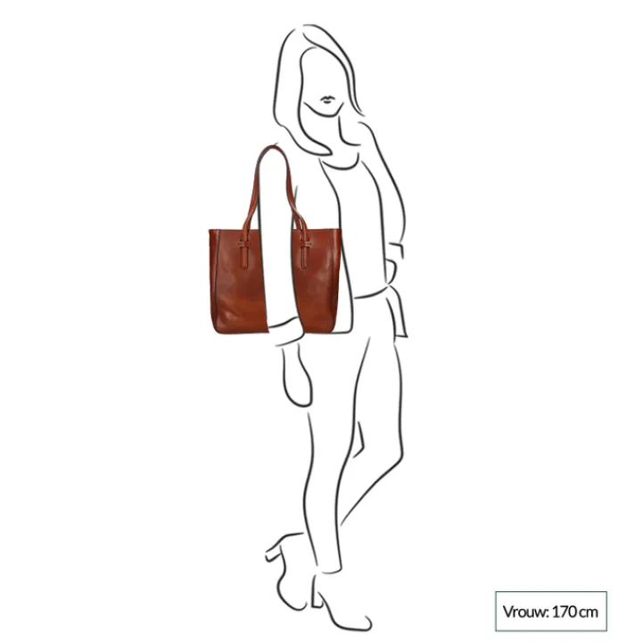 Shoppers|Damestassen>The Bridge Pathos Shoppingbag brown