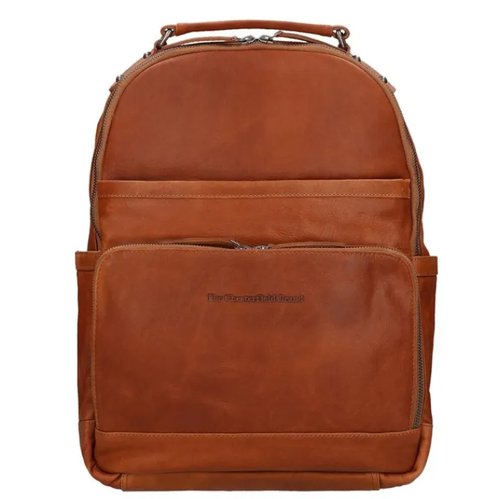 Kleine Rugzakken|14 Inch Laptoptassen>The Chesterfield Brand Austin Backpack cognac