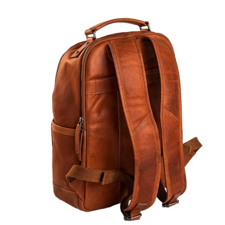 Kleine Rugzakken|14 Inch Laptoptassen>The Chesterfield Brand Austin Backpack cognac
