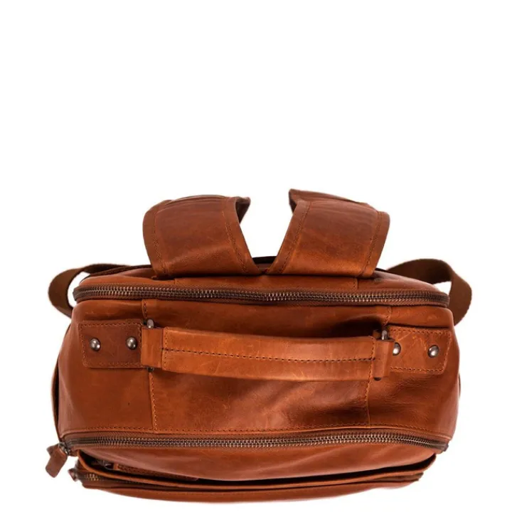 Kleine Rugzakken|14 Inch Laptoptassen>The Chesterfield Brand Austin Backpack cognac