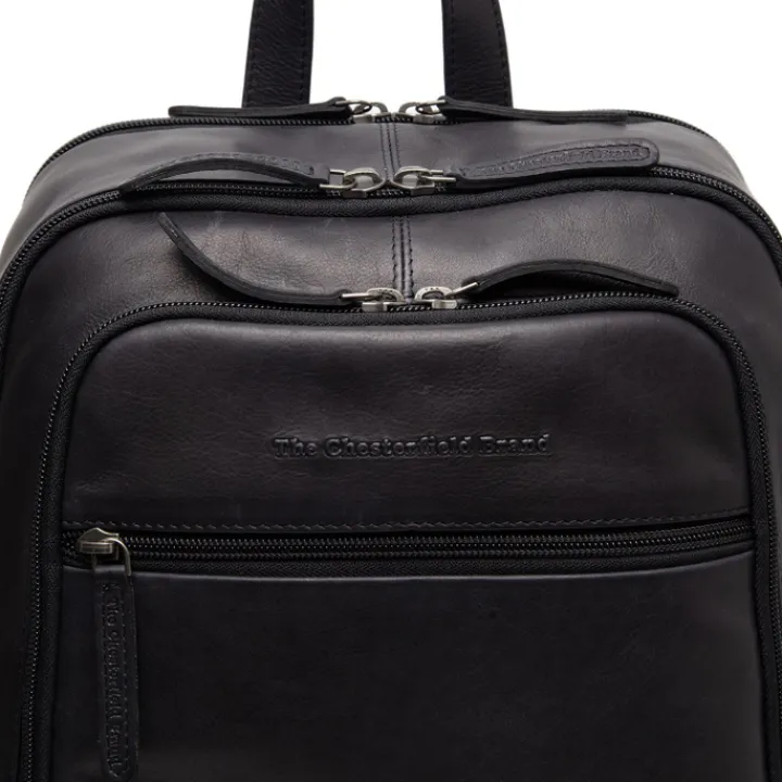 Kleine Rugzakken|Dames Rugzakken>The Chesterfield Brand Detroit Laptoprugzak zwart