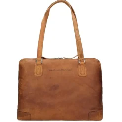 Schoudertassen|Damestassen>The Chesterfield Brand Flint Shoulderbag Large cognac