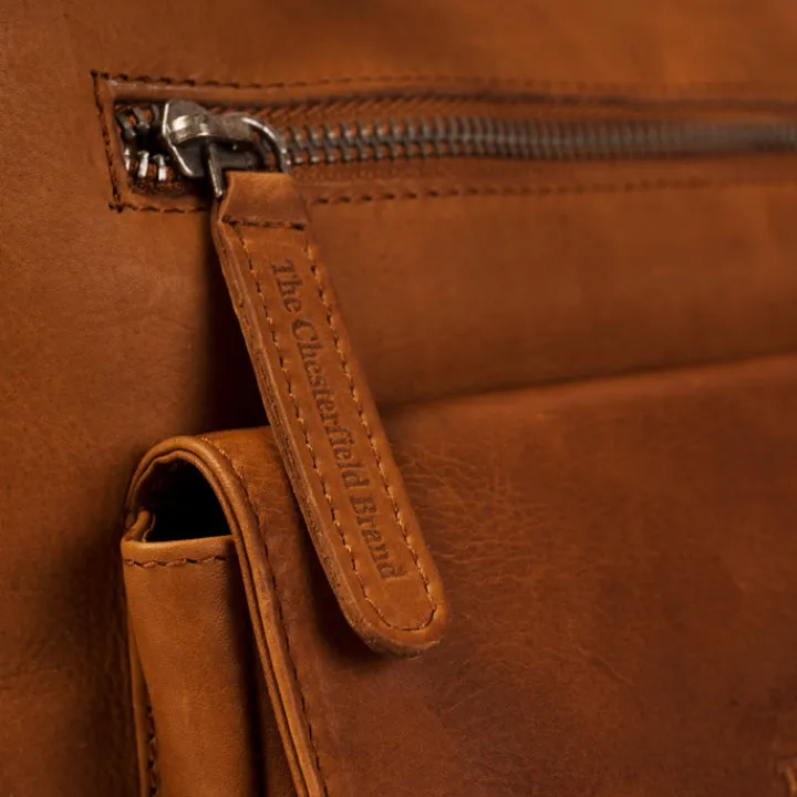 Schoudertassen|Crossbody>The Chesterfield Brand Hailey Schoudertas cognac