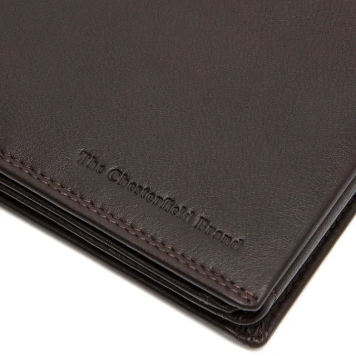 Rfid Portemonnees|Kleine Portemonnees>The Chesterfield Brand Hendrick Billfold Wide brown