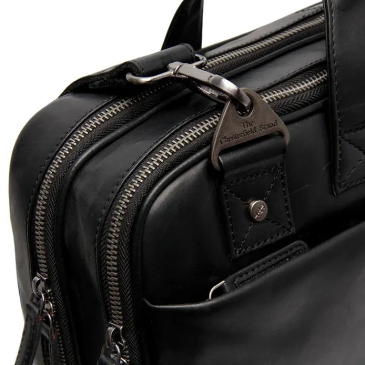 Herentassen|15 Inch Laptoptassen>The Chesterfield Brand Iseo Laptopbag black