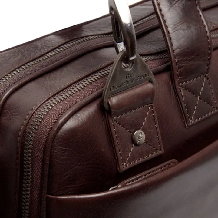 15 Inch Laptoptassen|Laptop Schoudertassen>The Chesterfield Brand Iseo Laptopbag brown