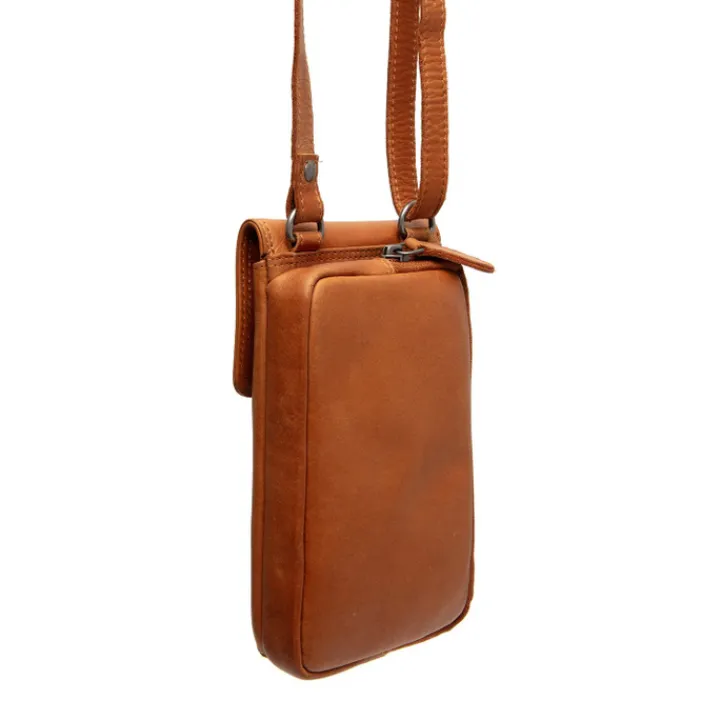 Telefoontasjes|Damestassen>The Chesterfield Brand Langley Telephone Bag cognac