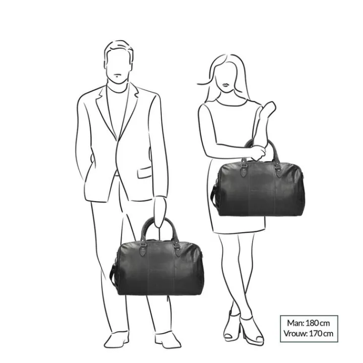Kleine Reistassen|Handbagage Reistassen>The Chesterfield Brand Liam Travelbag black