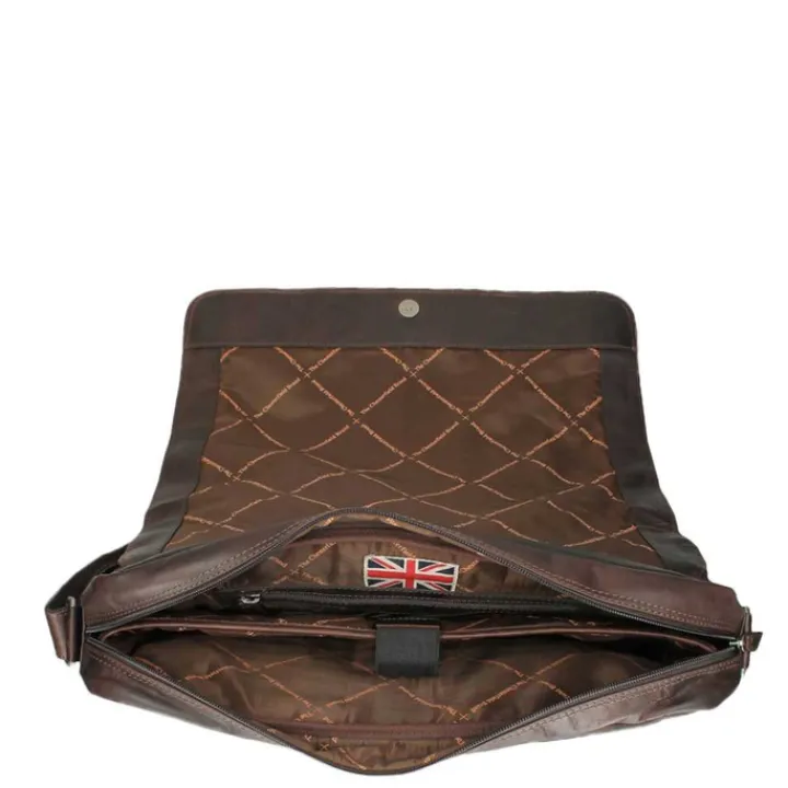 15.6 Inch Laptoptassen|Laptop Schoudertassen>The Chesterfield Brand Richard Laptopbag brown