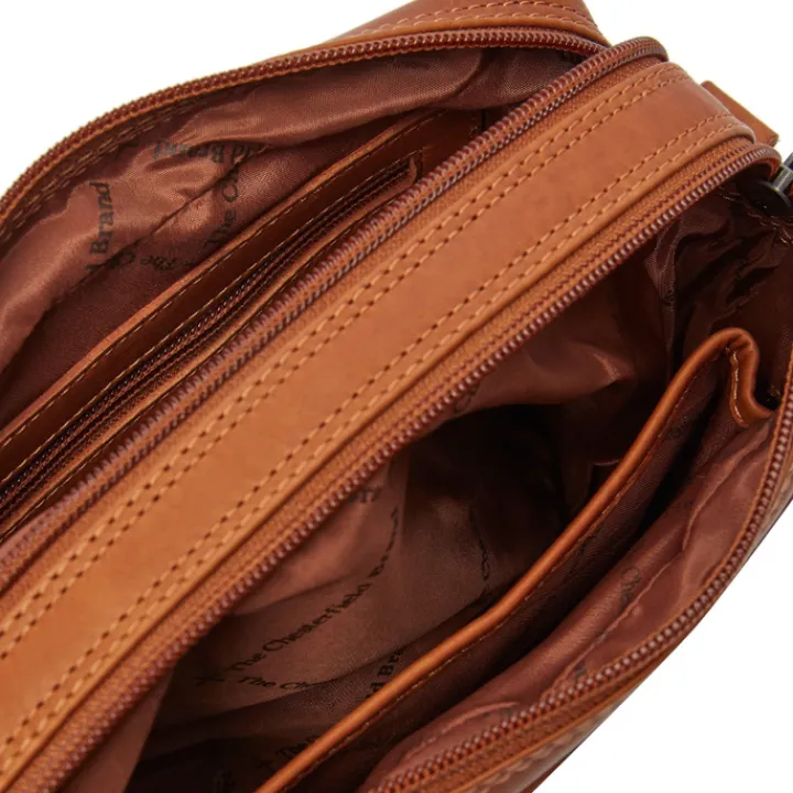 Schoudertassen|Crossbody>The Chesterfield Brand Samui Schoudertas cognac