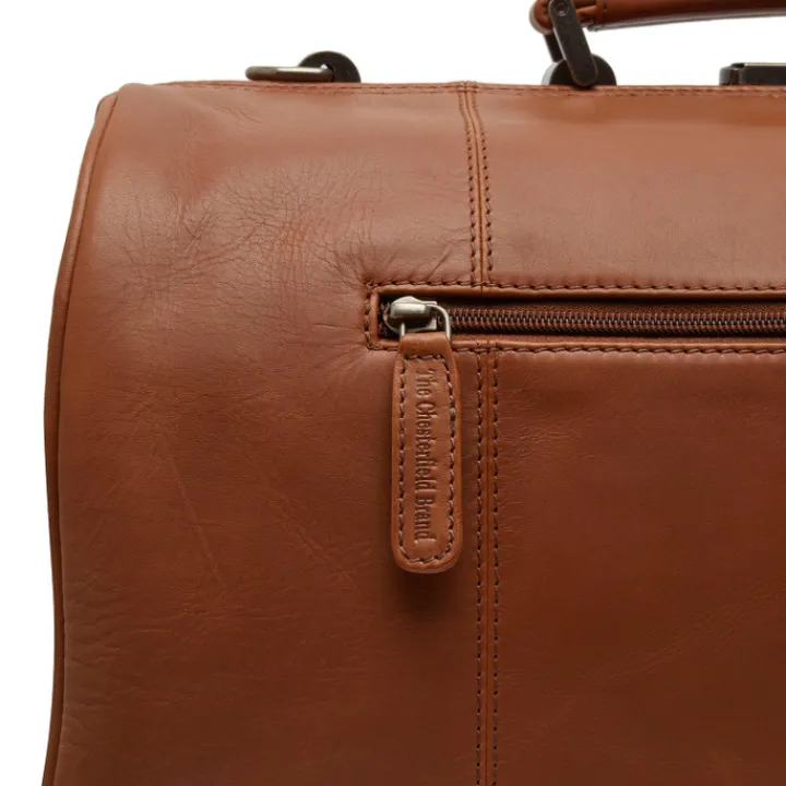 Kleine Reistassen|Handbagage Reistassen>The Chesterfield Brand Texel Reistas cognac