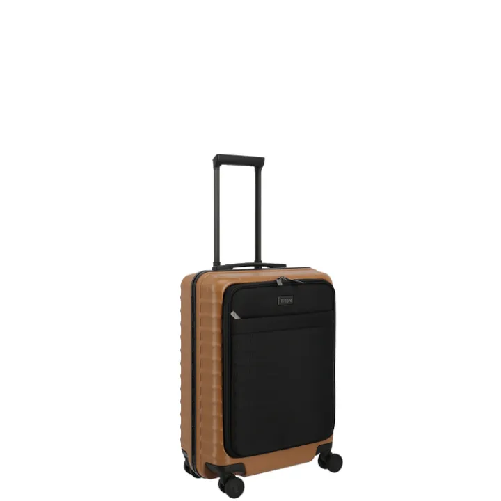 Transavia Trolleys|Handbagage Trolleys>Titan Overseas 4 Wheel Cabin Spinner Frontpocket canyon bronze