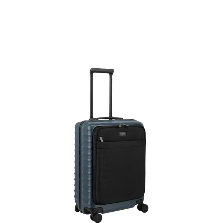 Transavia Trolleys|Handbagage Trolleys>Titan Overseas 4 Wheel Cabin Spinner Frontpocket midnight blue