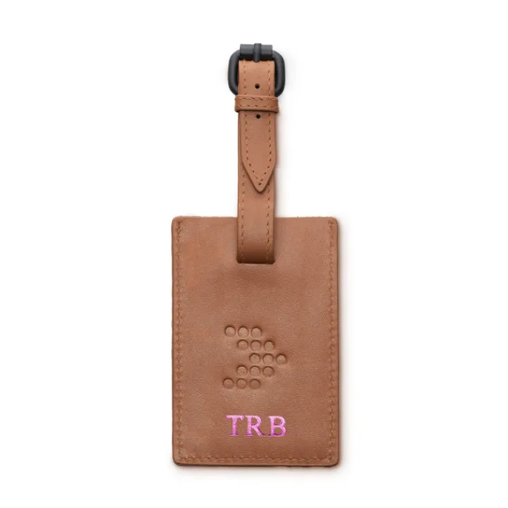 Adreslabels>Travelbags Luggage Tag cognac