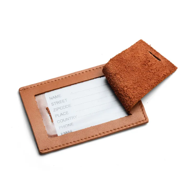 Adreslabels>Travelbags Luggage Tag cognac