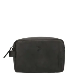 Toilettassen>Travelbags The Base Leather Toiletkit black