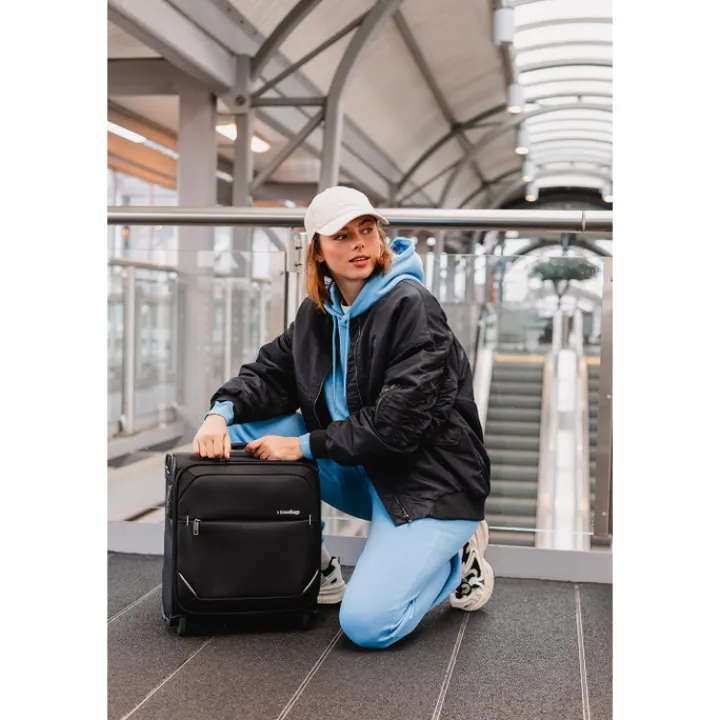 Transavia Trolleys|Handbagage Trolleys>Travelbags The Base Soft Trolley Underseater black