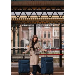 Reistrolleys|Reiskoffers>Travelbags The Base Soft Trolley 79 dark blue