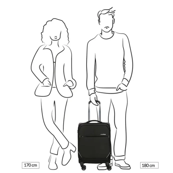 Transavia Trolleys|Klm Trolleys>Travelbags The Base Soft Trolley S black