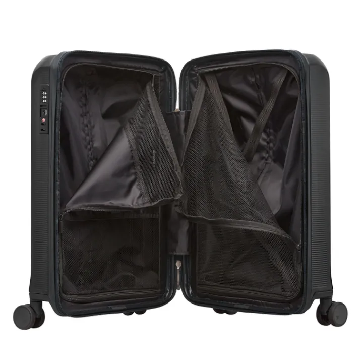Transavia Trolleys|Klm Trolleys>Travelbags The Flow Cabin Trolley black